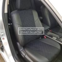 Чехлы Автопилот Алькантара Ромб на Лада Ларгус FL 7 мест с 2021+ Чехлы Автопилот Алькантара Ромб на Лада Ларгус FL 7 мест с 2021+