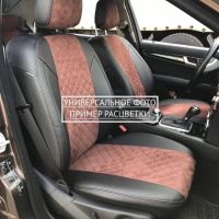 Чехлы Автопилот Алькантара Ромб на Лада Ларгус FL 7 мест с 2021+ Чехлы Автопилот Алькантара Ромб на Лада Ларгус FL 7 мест с 2021+