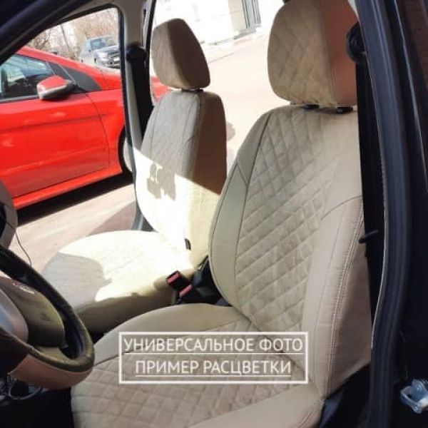 Чехлы Автопилот Алькантара Ромб на Лада Ларгус FL 7 мест с 2021+ Чехлы Автопилот Алькантара Ромб на Лада Ларгус FL 7 мест с 2021+