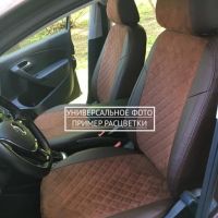 Чехлы Автопилот Алькантара Ромб на Лада Ларгус FL 7 мест с 2021+ Чехлы Автопилот Алькантара Ромб на Лада Ларгус FL 7 мест с 2021+